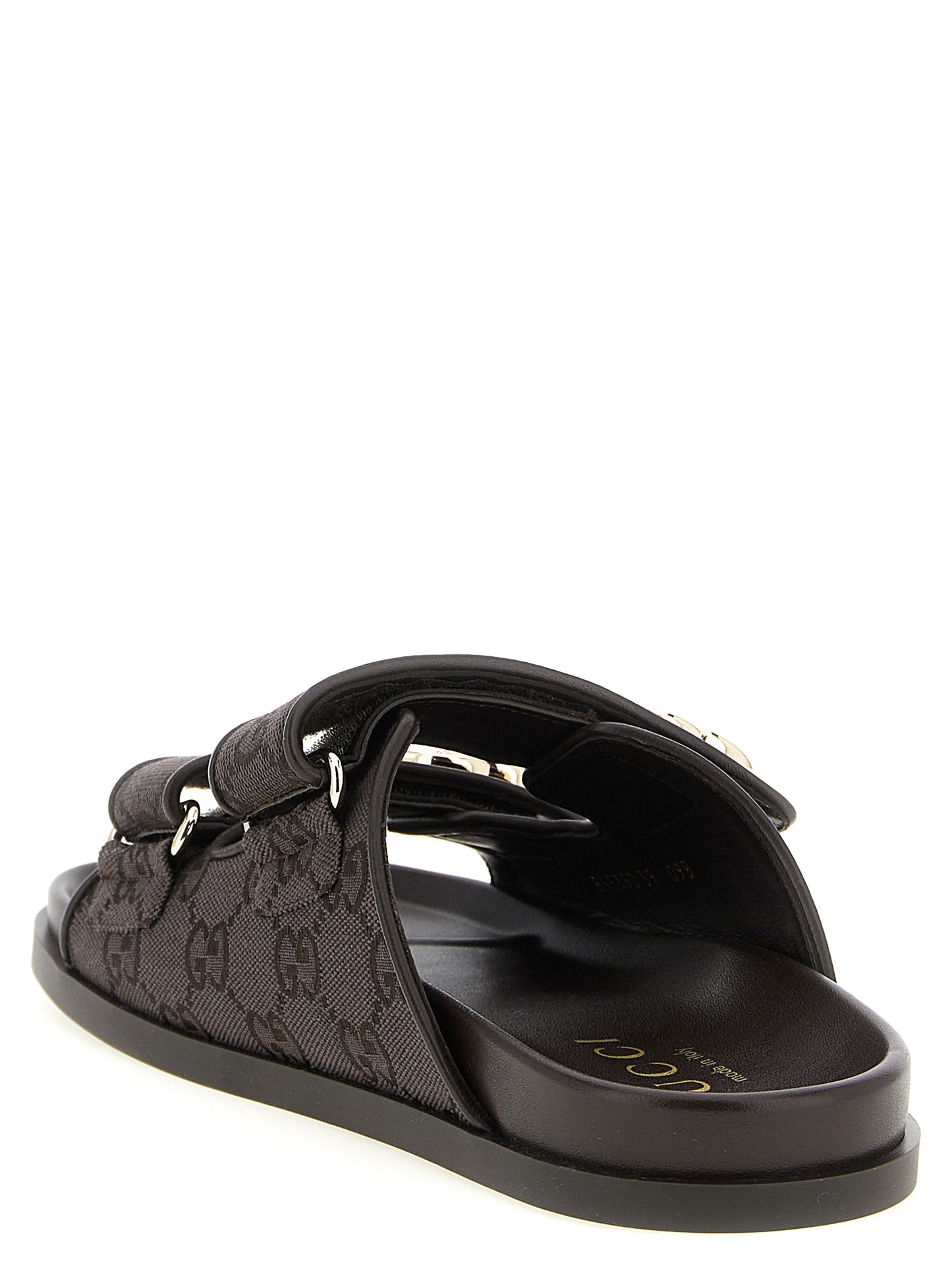 Gucci Brown 'Doppia G' Slides braun