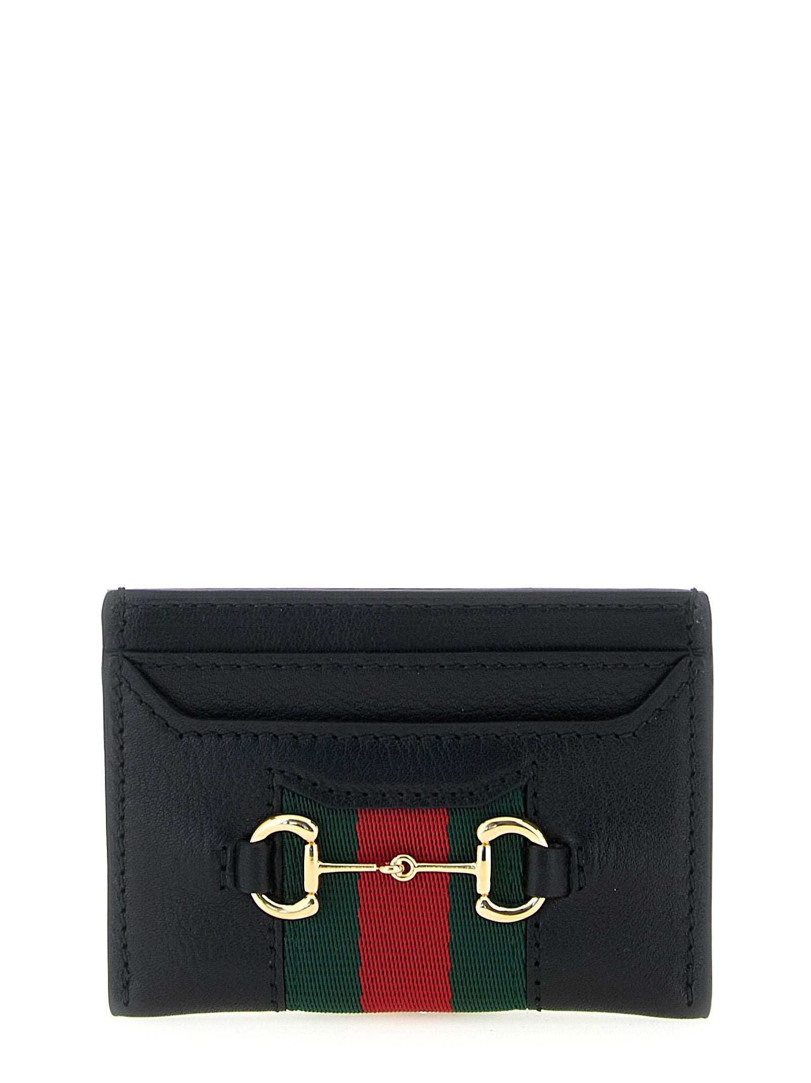 Gucci Black 'Nastro Web' Cardholder schwarz