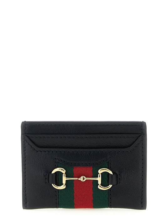 Gucci Black 'Nastro Web' Cardholder schwarz
