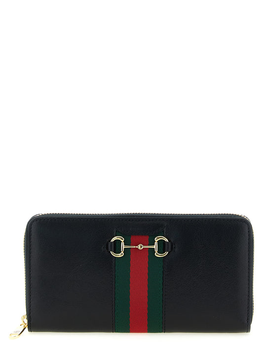 Gucci Black 'Nastro Web' Wallet schwarz