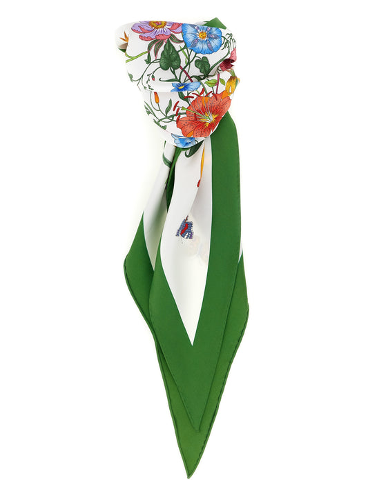 Gucci White Flora' Foulard weiss