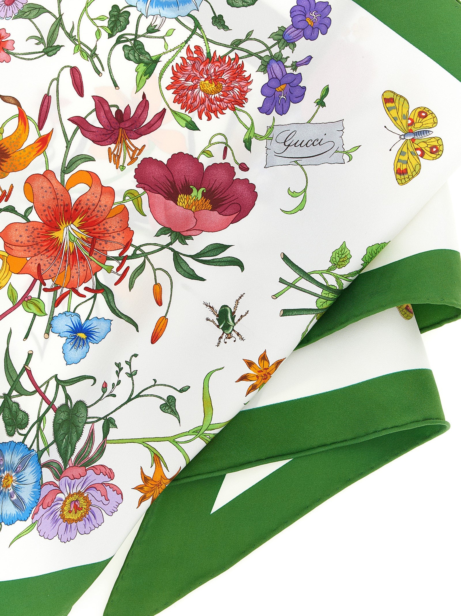 Gucci White Flora' Foulard weiss