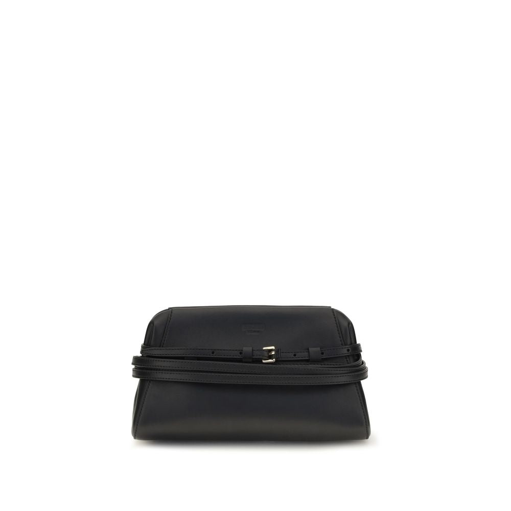 Moschino Black Belt-Detail Clutch schwarz