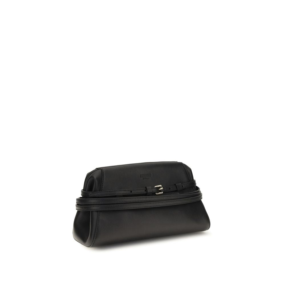 Moschino Black Belt-Detail Clutch schwarz