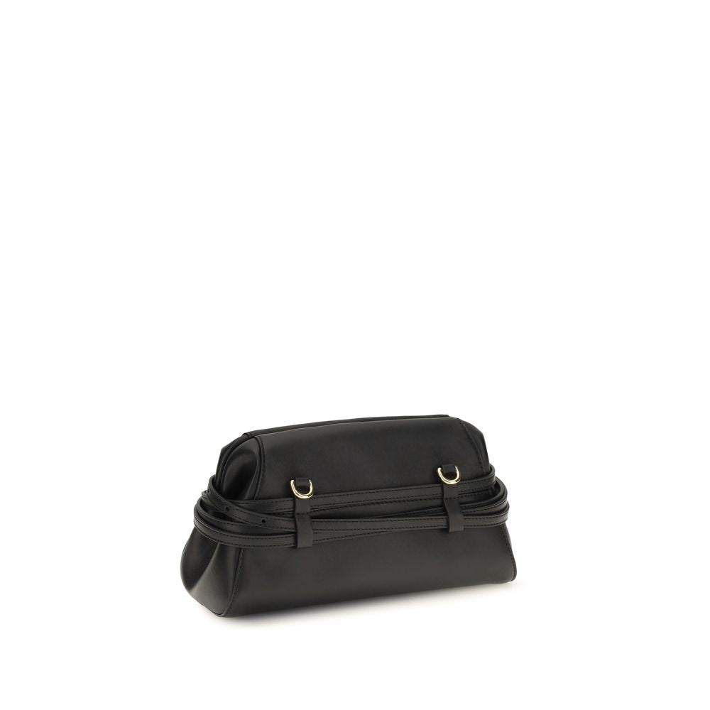 Moschino Black Belt-Detail Clutch schwarz