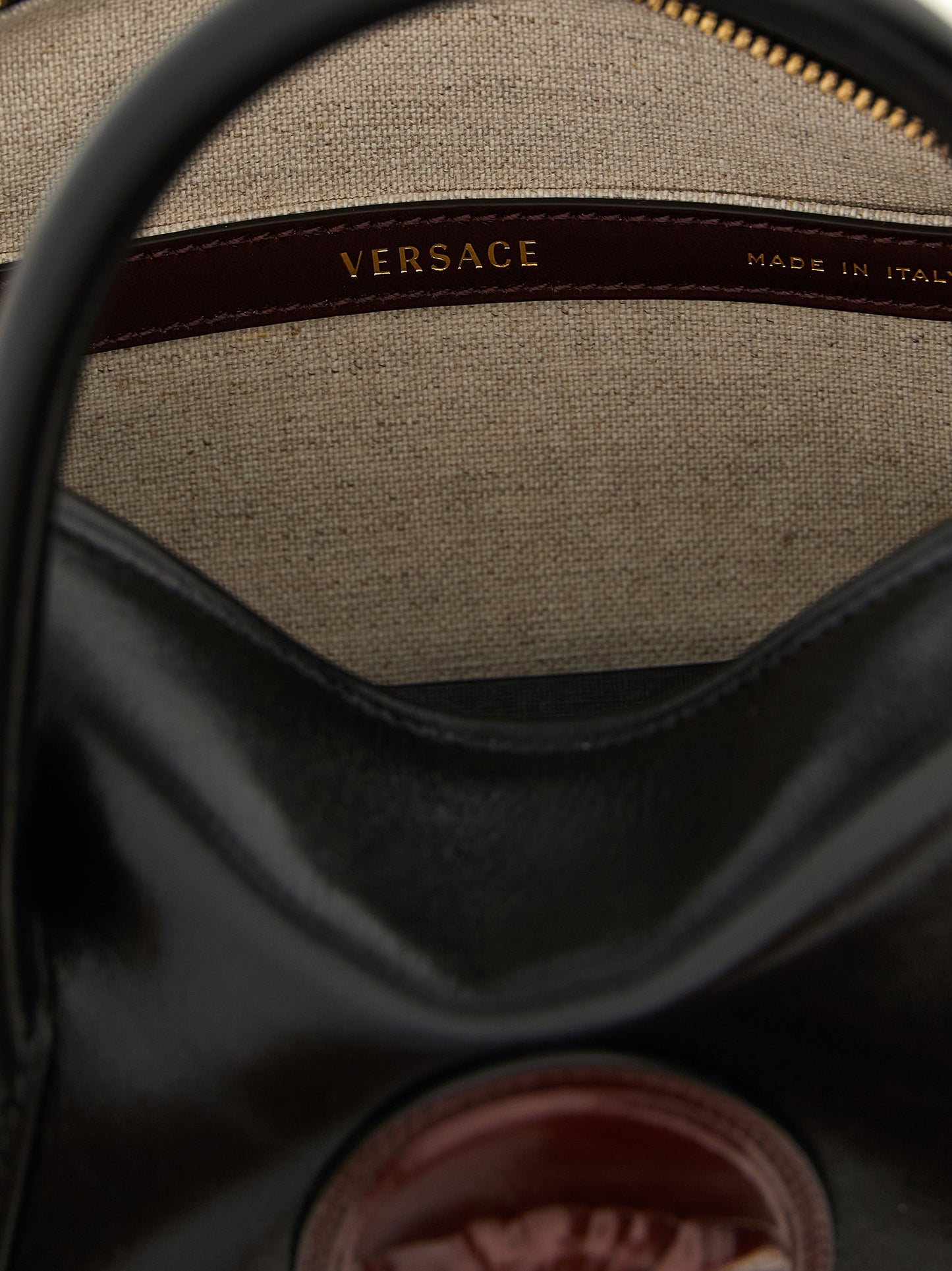 Versace Black 'Roomy' Small Handbag schwarz