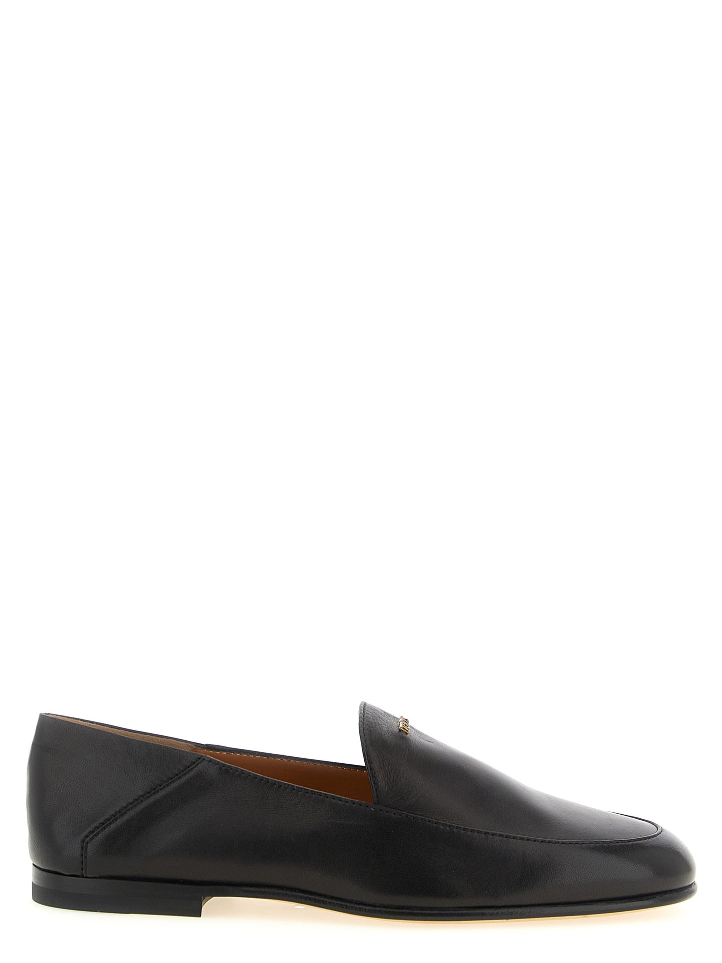 Tod's Black Lamb Leather Slip-On Loafers schwarz