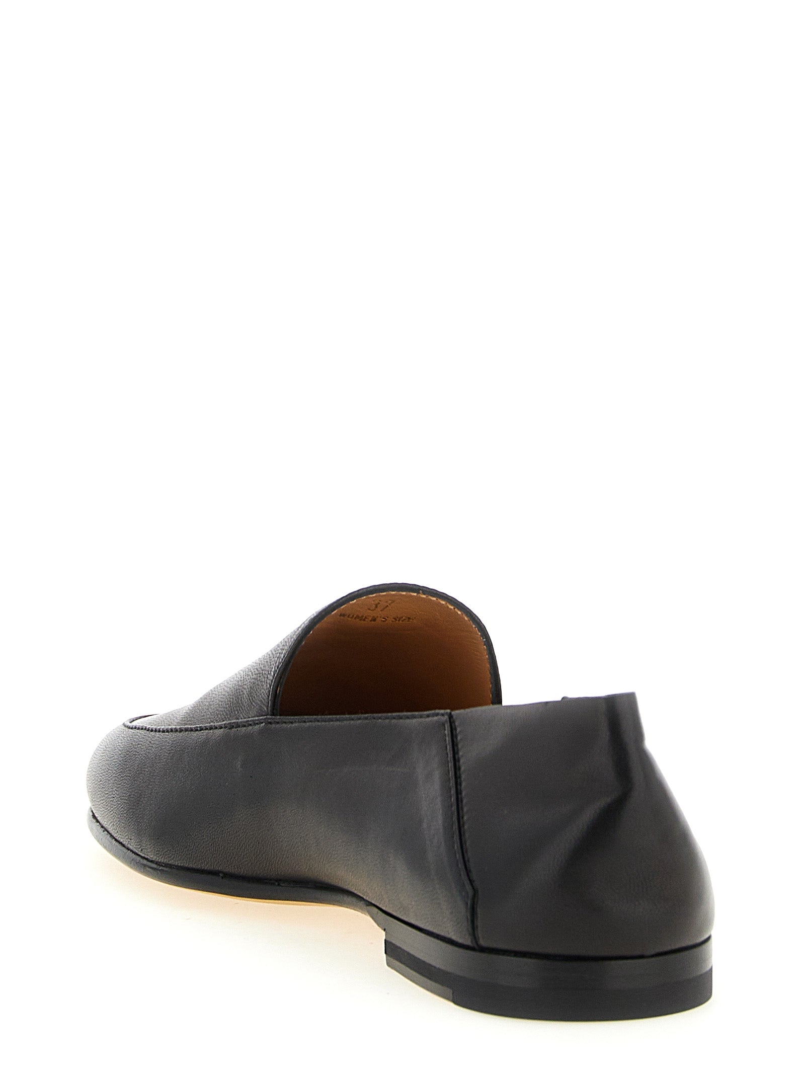 Tod's Black Lamb Leather Slip-On Loafers schwarz