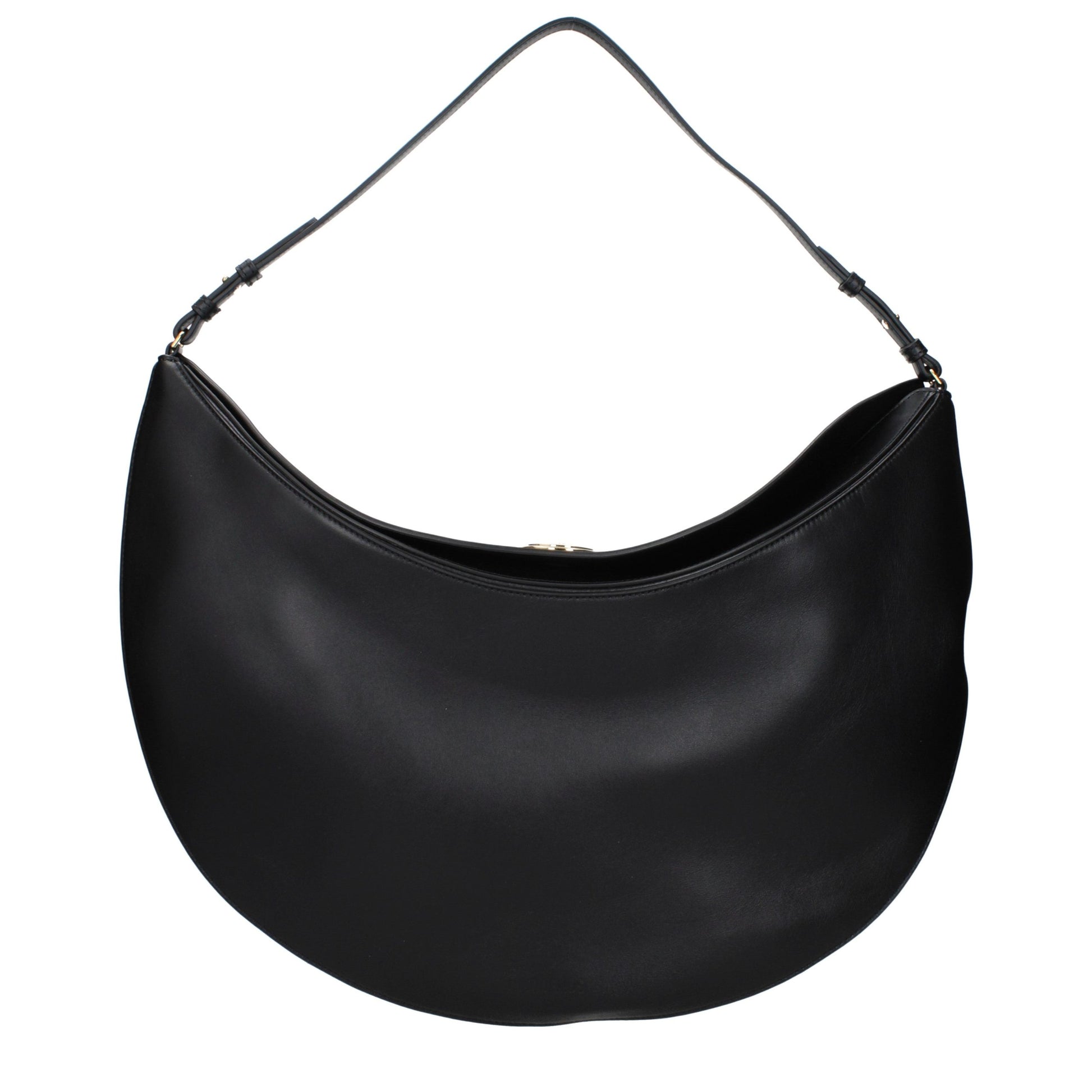 Jacquemus Black Leather Shoulder Bag schwarz