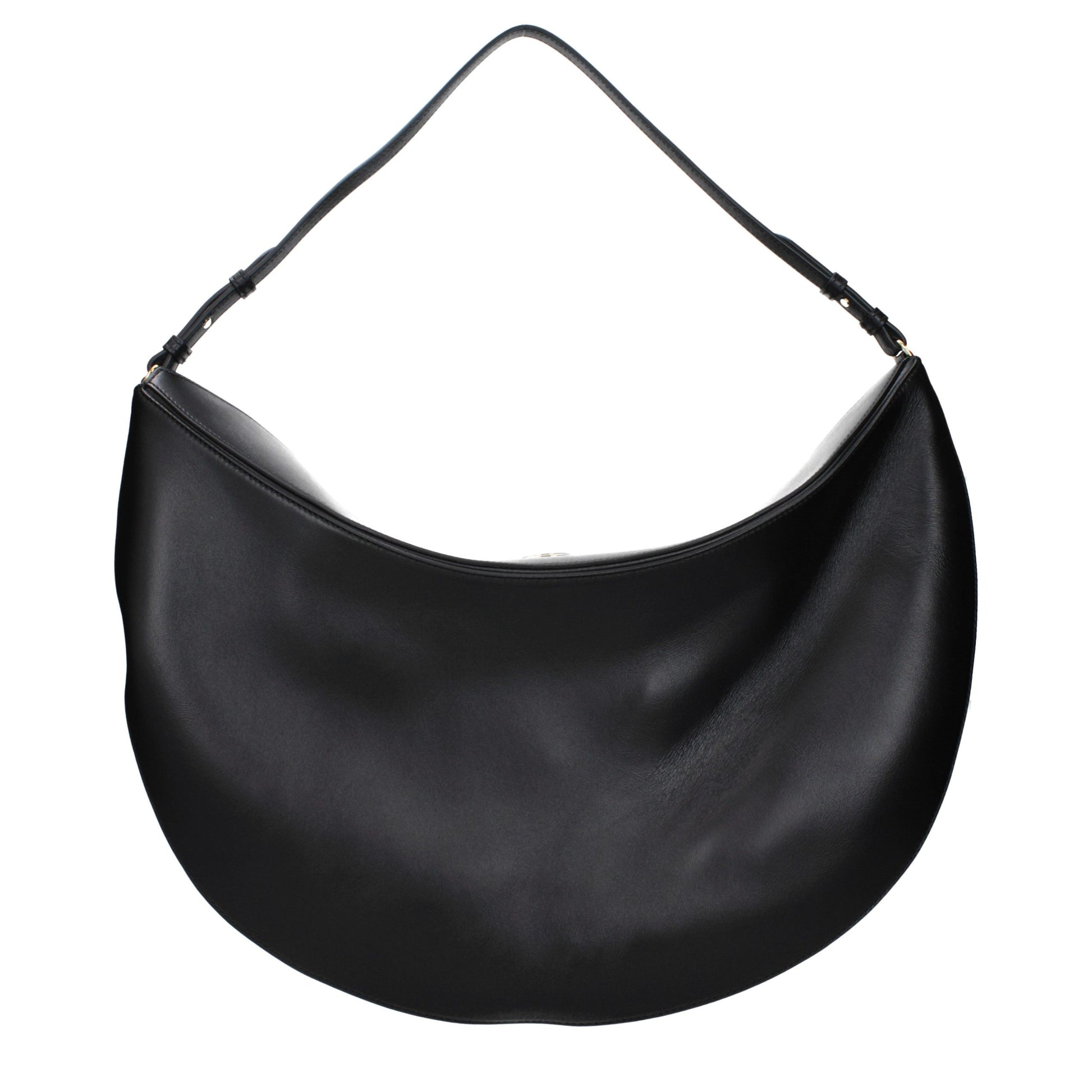 Jacquemus Black Leather Shoulder Bag schwarz