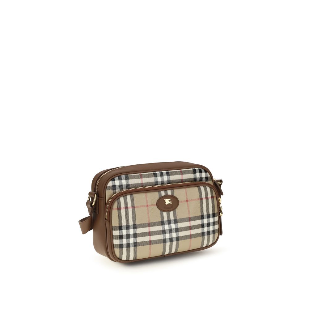 Burberry Beige Check Front Pocket Shoulder Bag