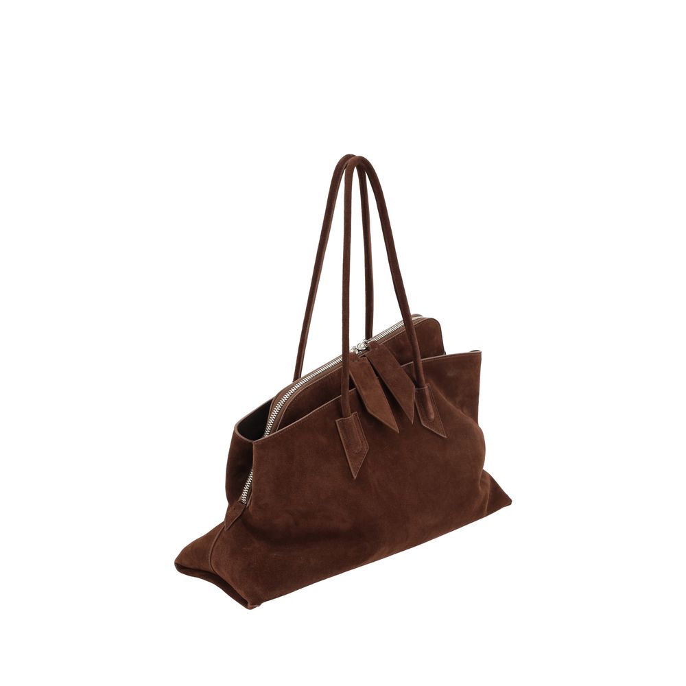 The Attico Brown La Passeggiata Leather Shoulder Bag braun