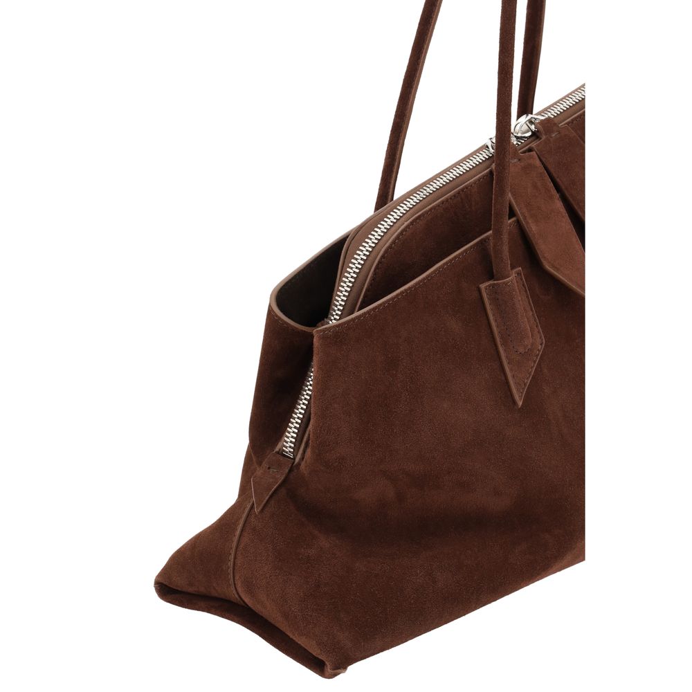 The Attico Brown La Passeggiata Leather Shoulder Bag braun