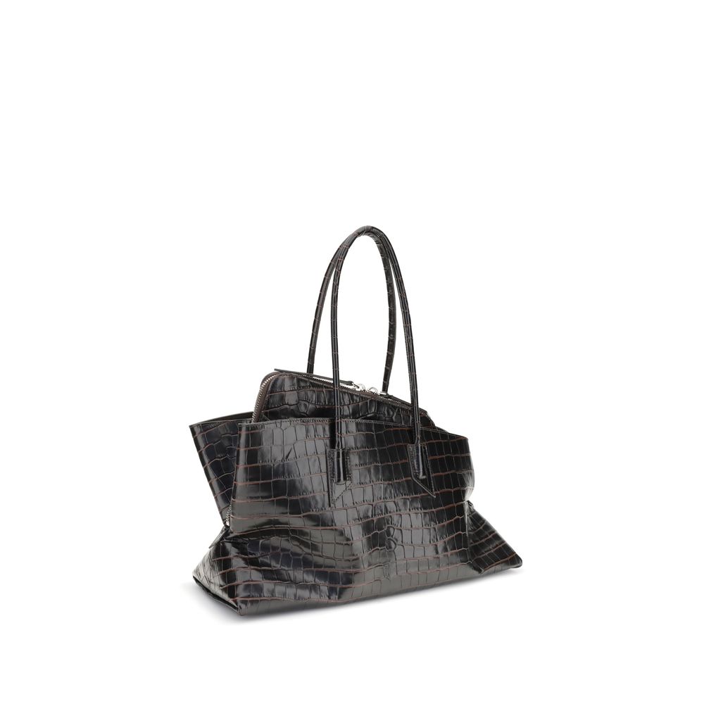 The Attico Black La Passeggiata Medium Shoulder Bag schwarz