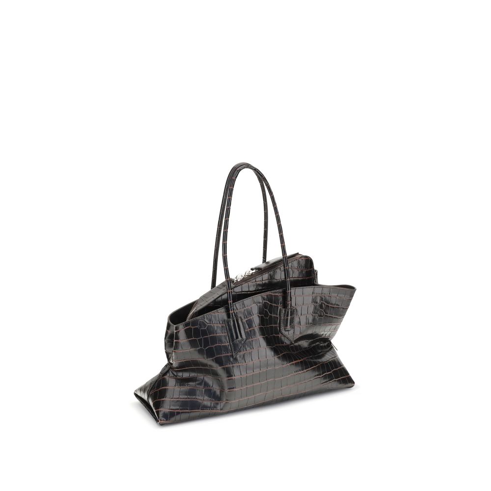The Attico Black La Passeggiata Medium Shoulder Bag schwarz