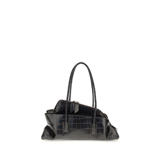 The Attico Black Small La Passeggiata Shoulder Bag Curated Luxury Accessories by Orvyn