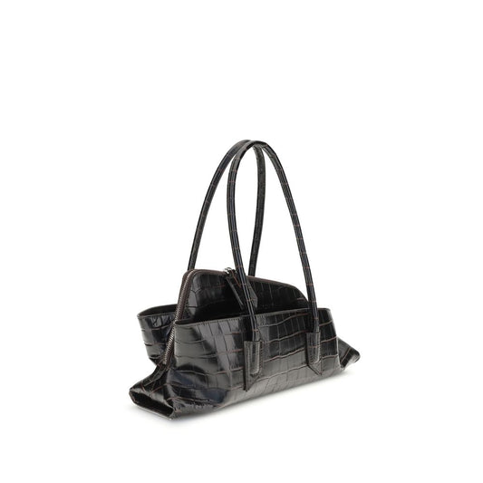 The Attico Black Small La Passeggiata Shoulder Bag Curated Luxury Accessories by Orvyn