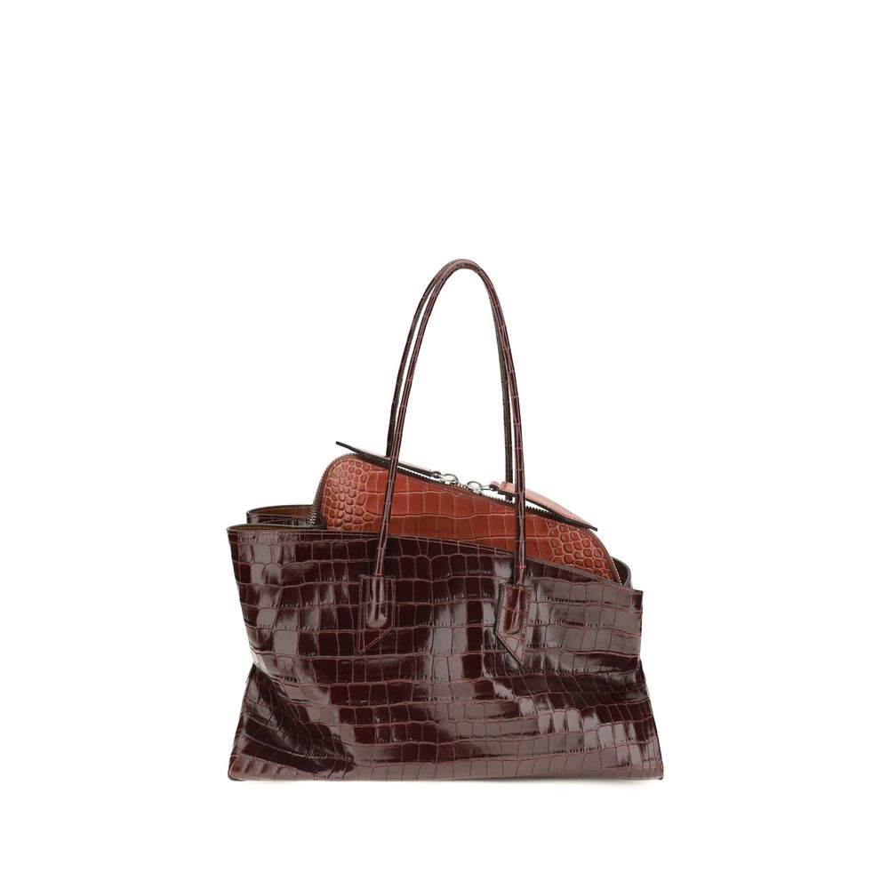 The Attico Bordeaux La Passeggiata Medium Shoulder Bag