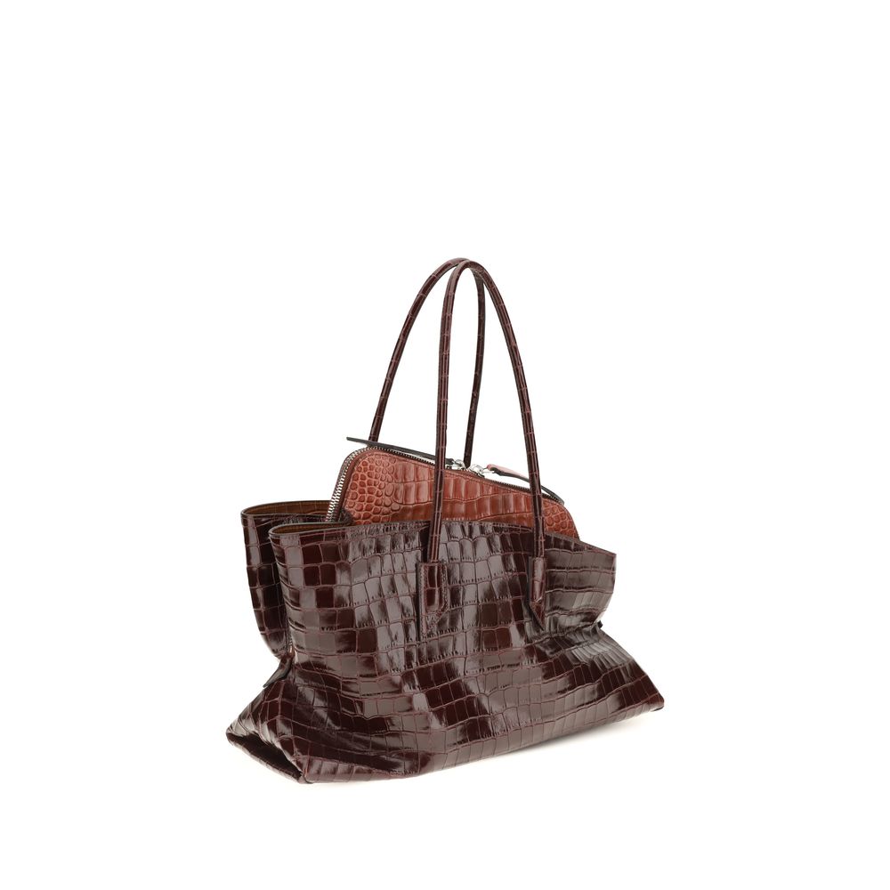 The Attico Bordeaux La Passeggiata Medium Shoulder Bag