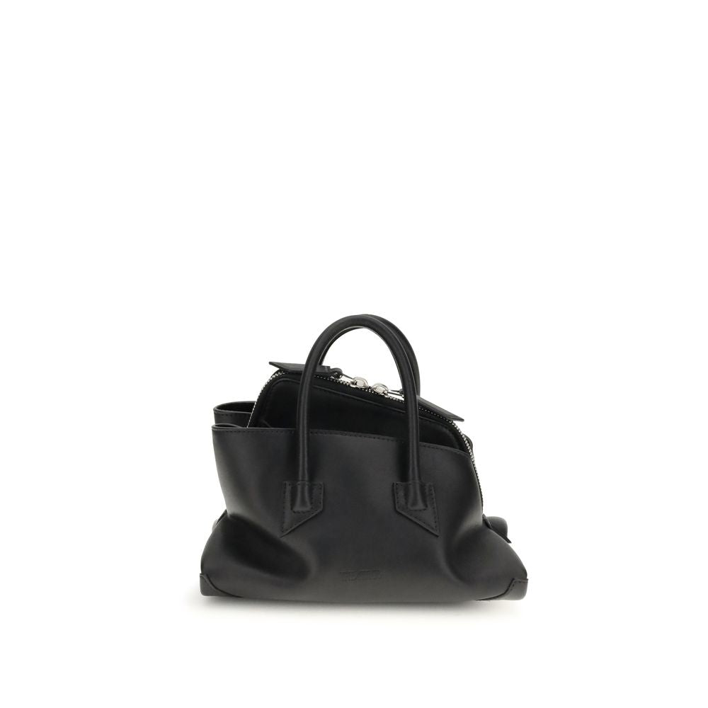 The Attico Black La Passeggiata Mini Leather Handbag schwarz