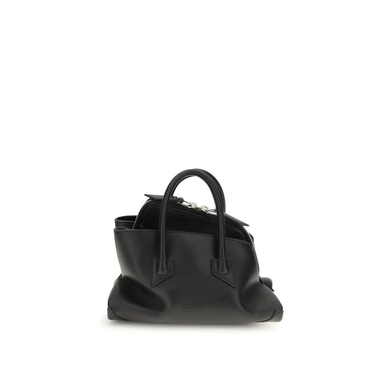 The Attico Black La Passeggiata Mini Leather Handbag schwarz