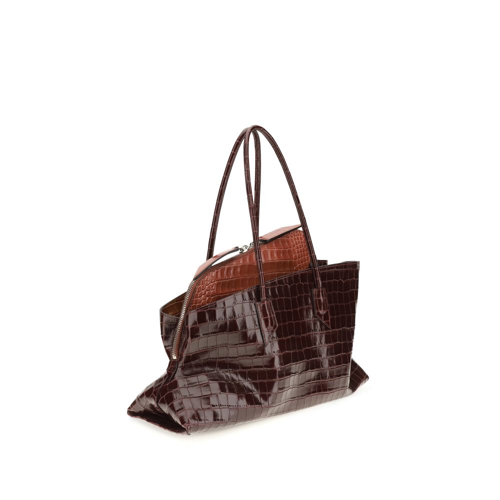 The Attico Bordeaux La Passeggiata Medium Shoulder Bag