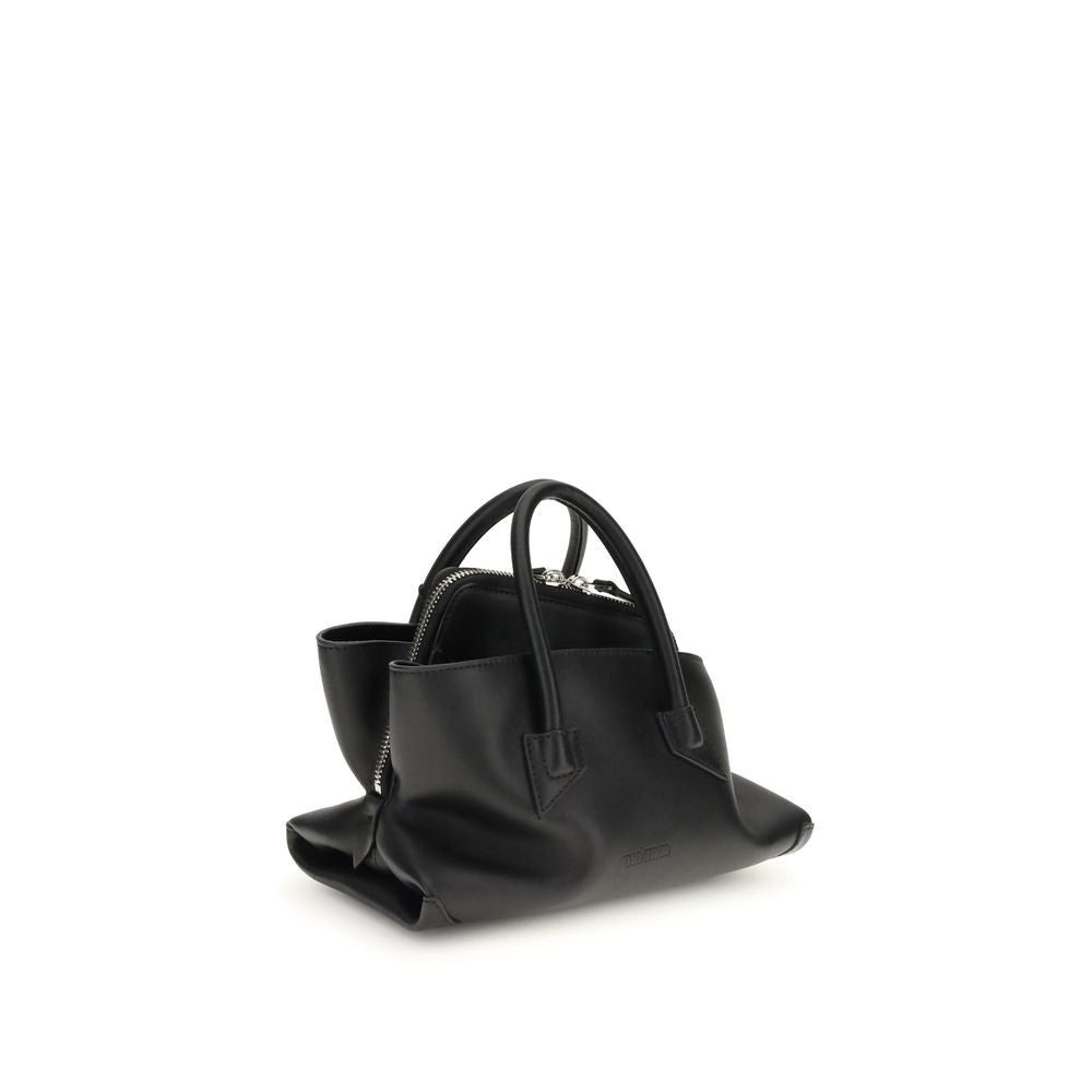 The Attico Black La Passeggiata Mini Leather Handbag schwarz