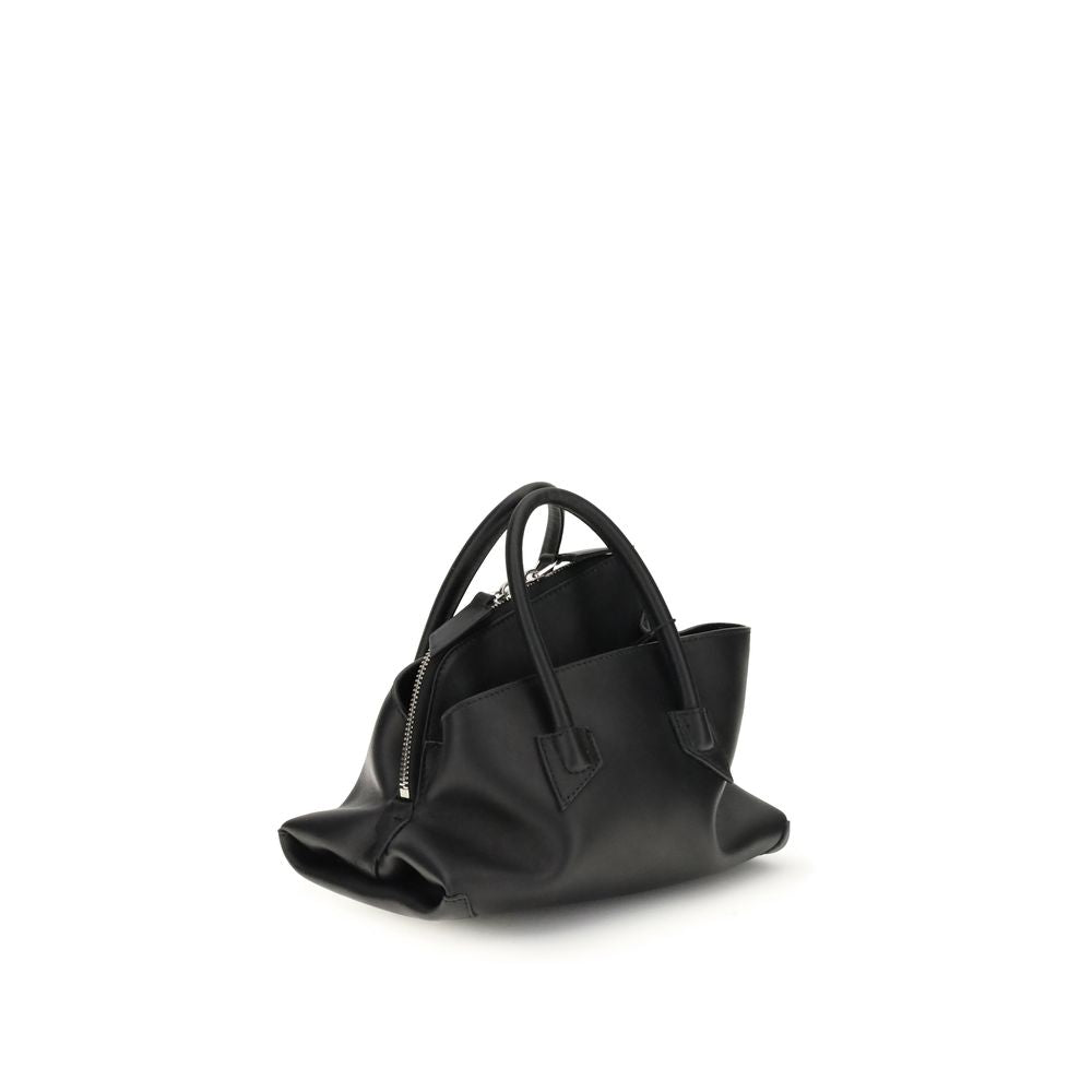 The Attico Black La Passeggiata Mini Leather Handbag schwarz