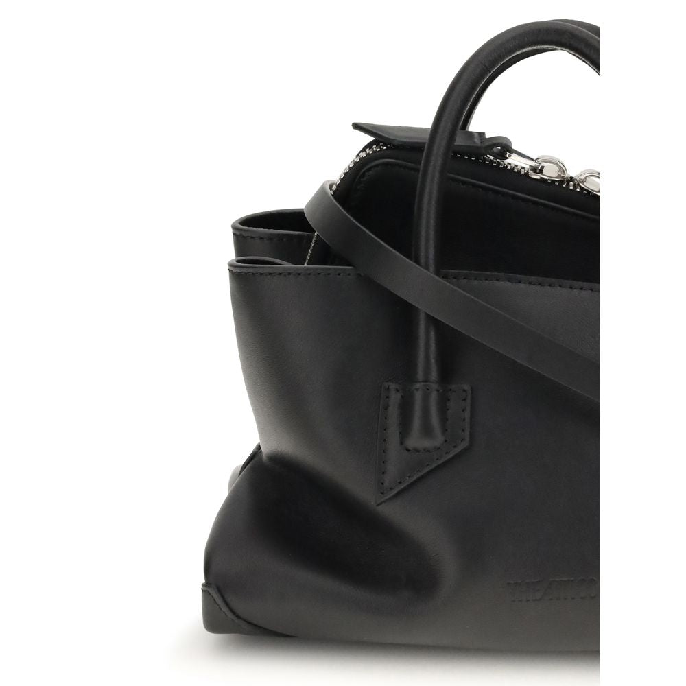 The Attico Black La Passeggiata Mini Leather Handbag schwarz