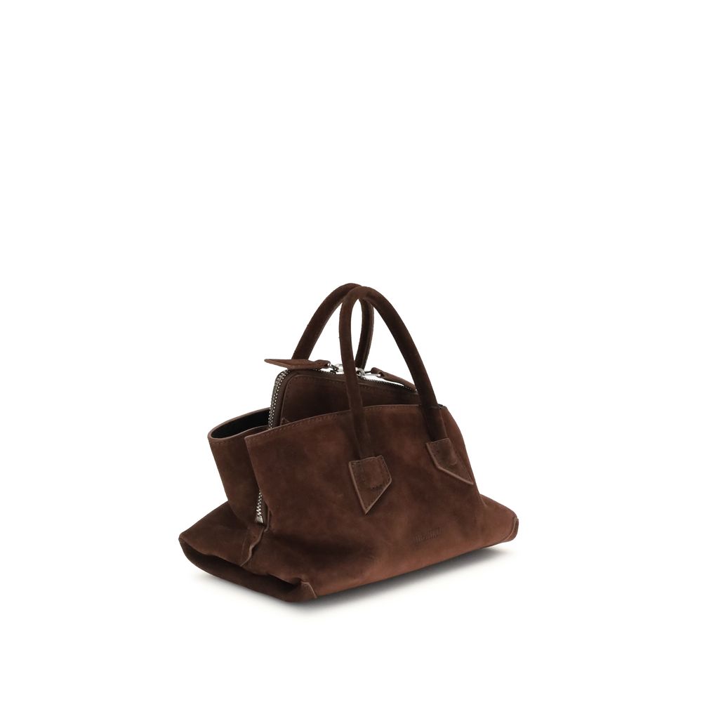 The Attico Brown La Passeggiata Mini Suede Handbag Shoulder Bag braun