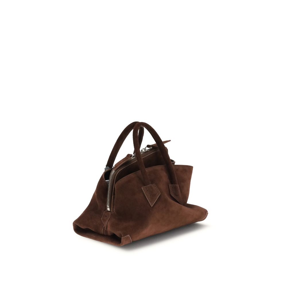 The Attico Brown La Passeggiata Mini Suede Handbag Shoulder Bag braun
