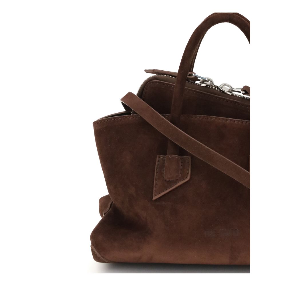 The Attico Brown La Passeggiata Mini Suede Handbag Shoulder Bag braun