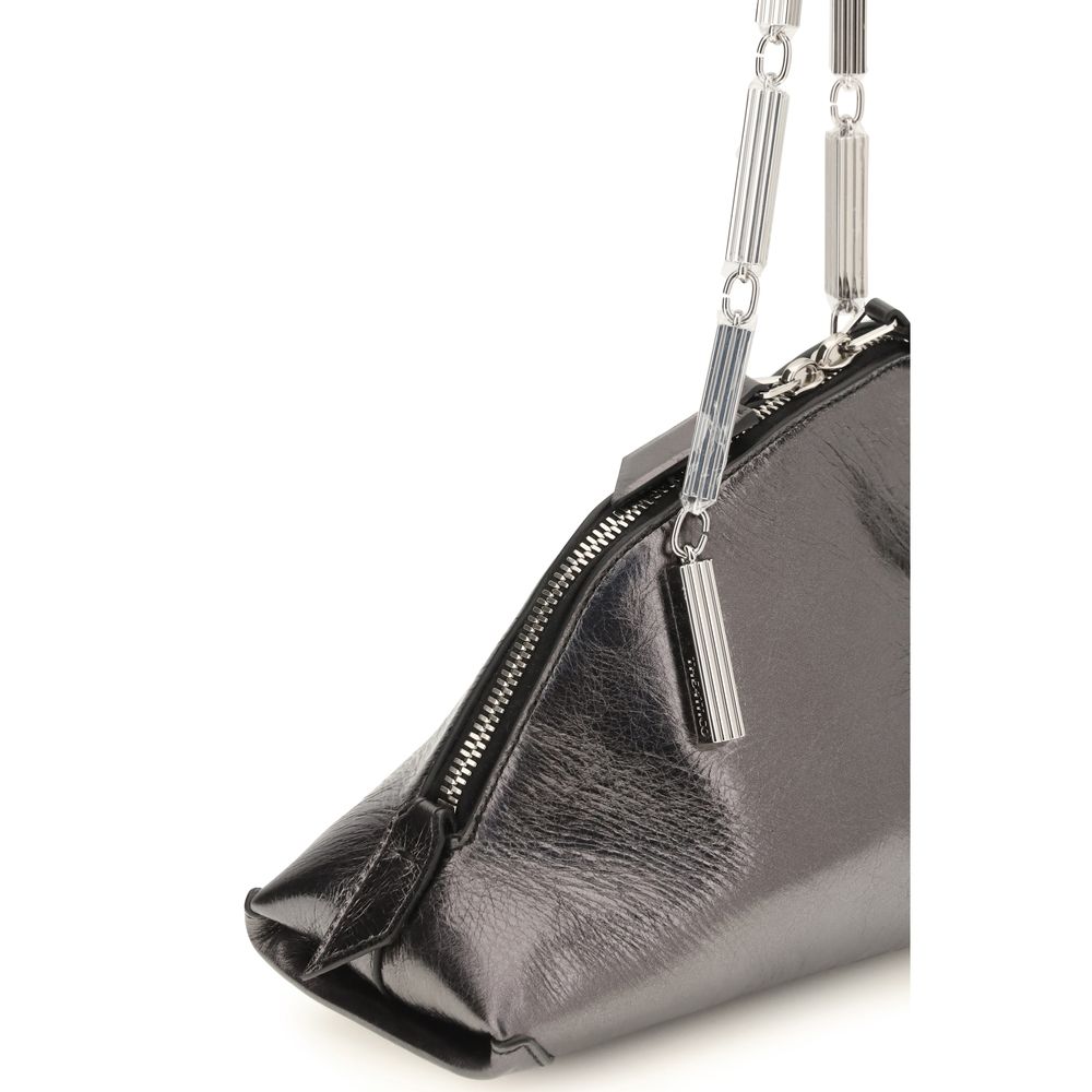 The Attico Silver La Scala Handbag
