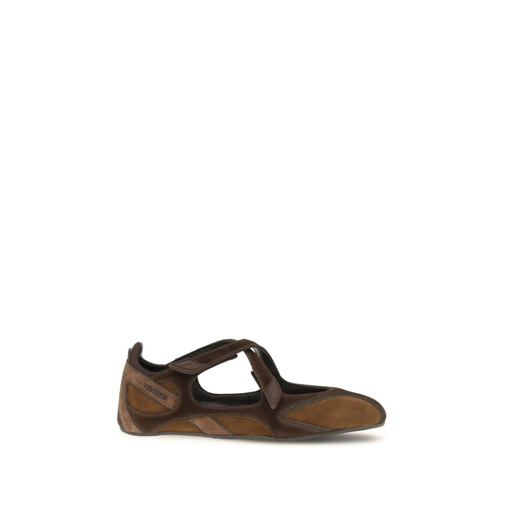 The Attico Brown Nomad Ballerinas Flats braun