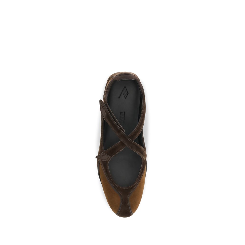 The Attico Brown Nomad Ballerinas Flats braun