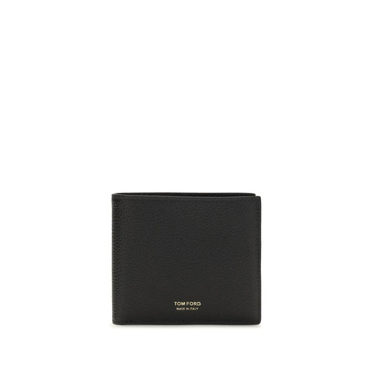 Tom Ford Black Printed Bifold Wallet schwarz