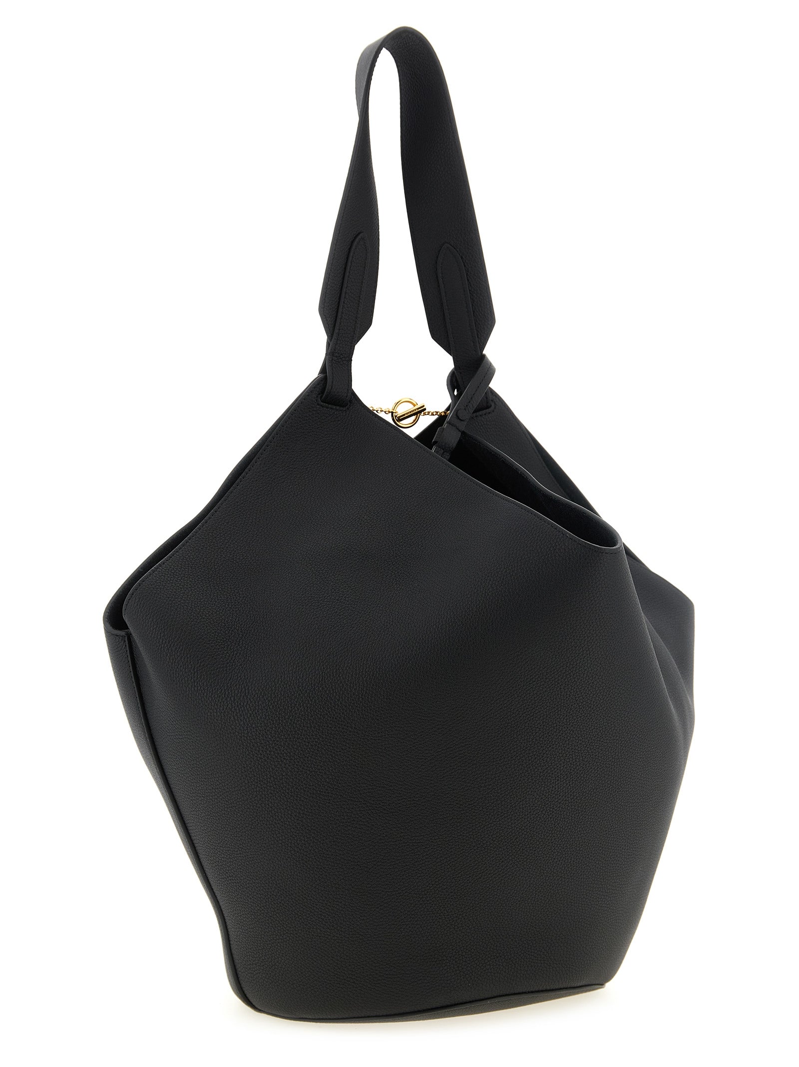 Khaite Black 'Lotus' Mini Tote Bag schwarz