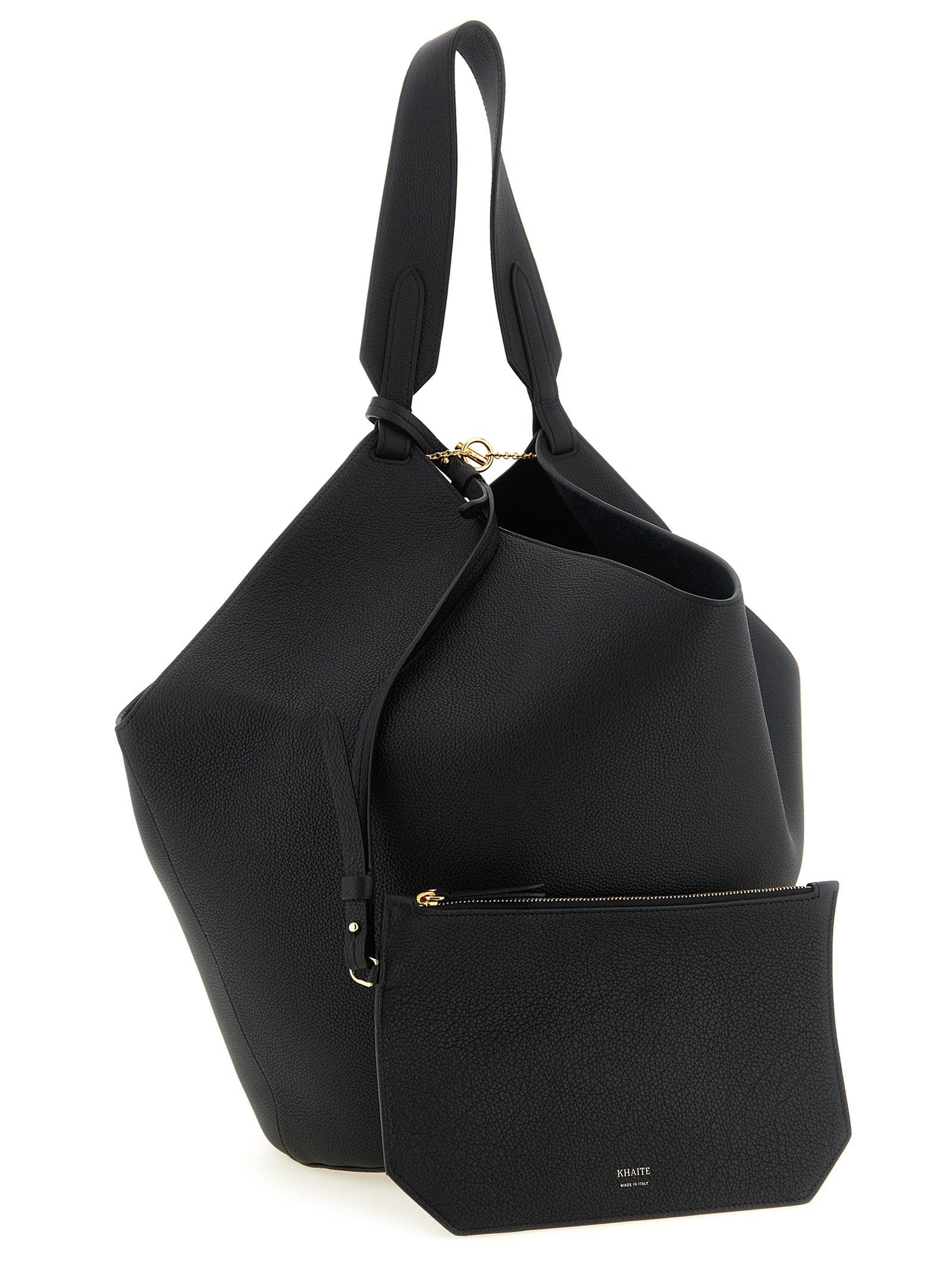 Khaite Black 'Lotus' Mini Tote Bag schwarz