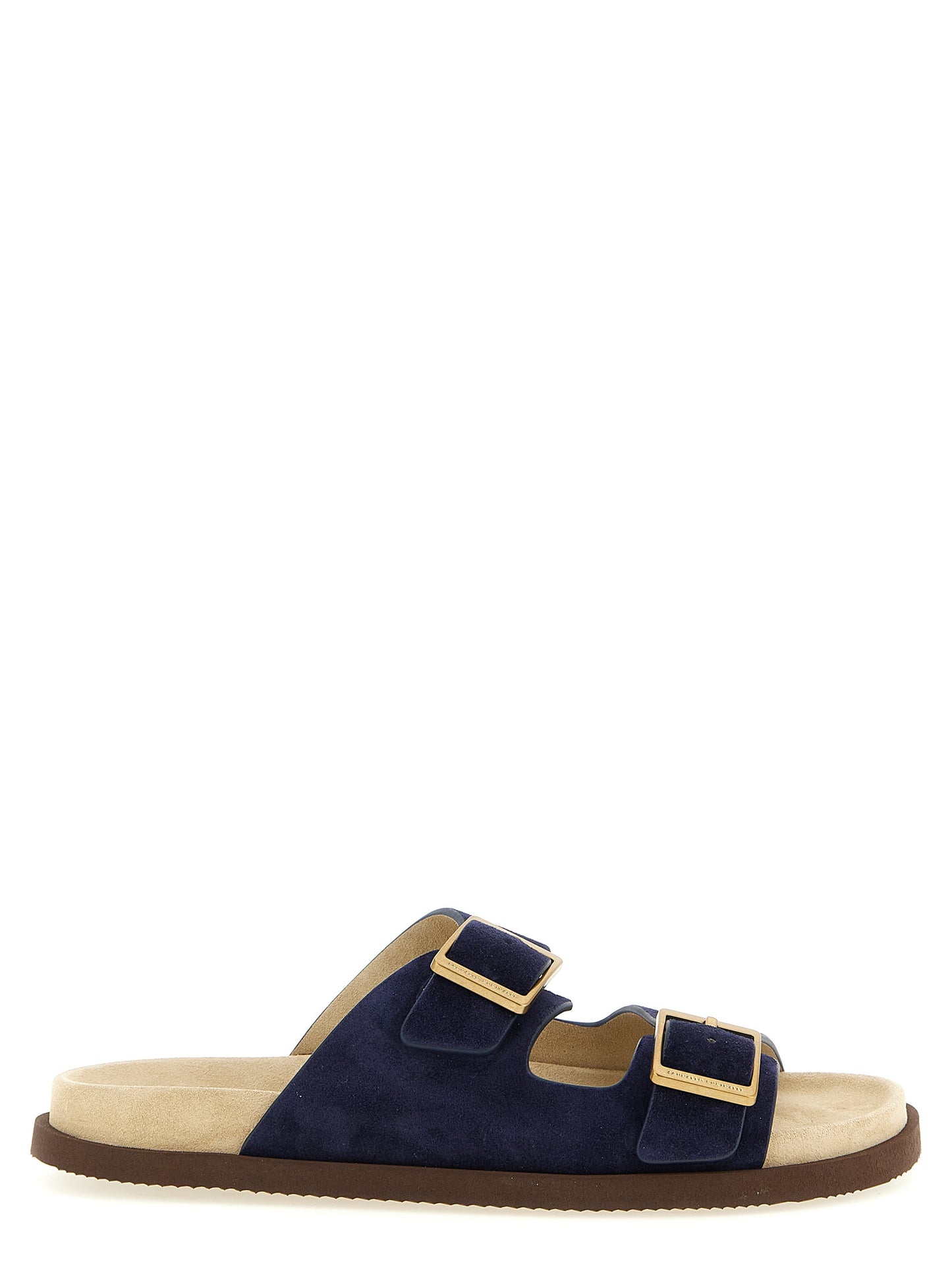 Brunello Cucinelli Blue 'Urban' Mini Sandals blau