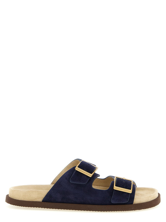 Brunello Cucinelli Blue 'Urban' Mini Sandals blau