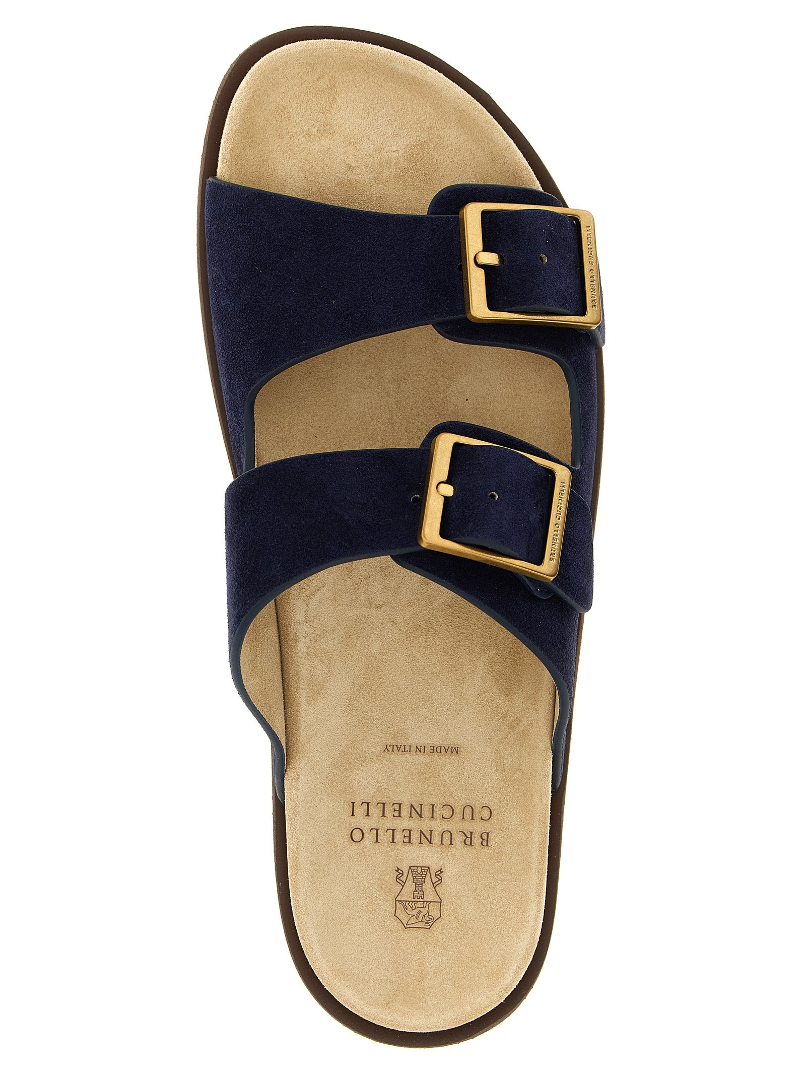Brunello Cucinelli Blue 'Urban' Mini Sandals blau