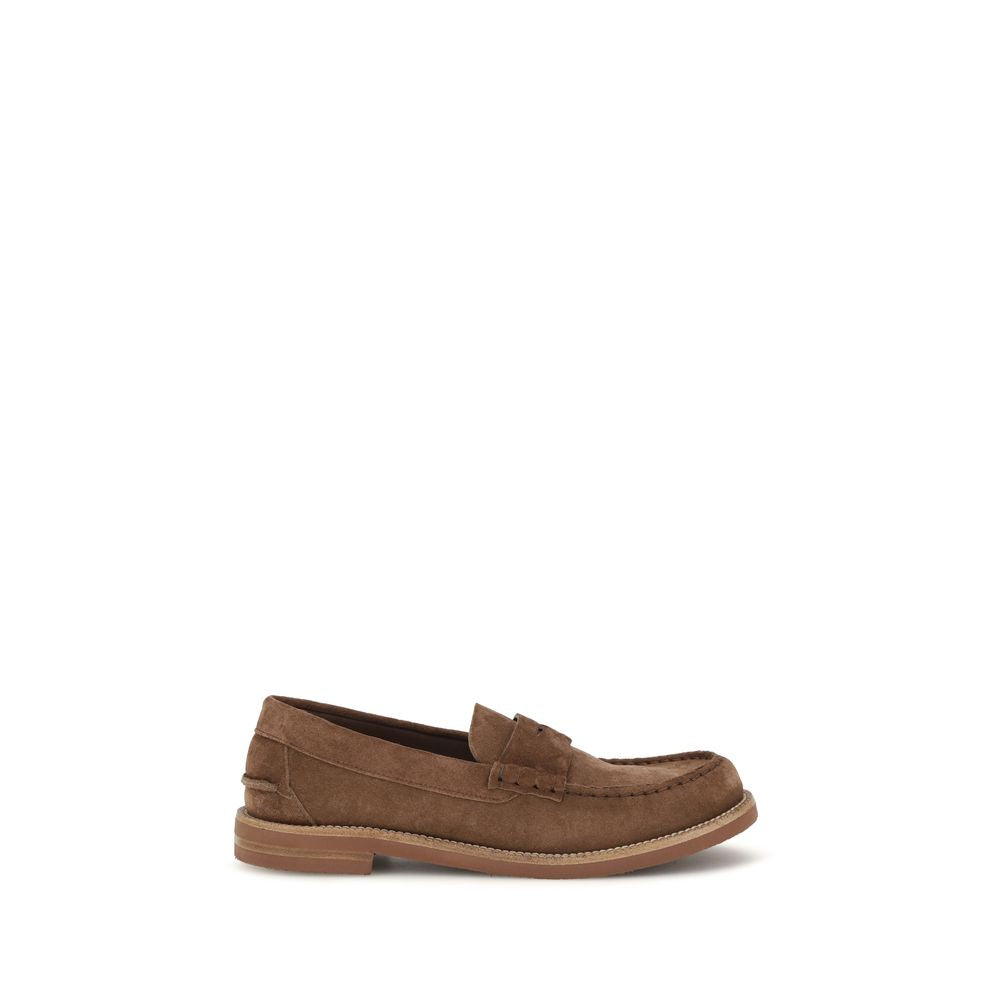 Pedro García Brown Suede Leather Slip-On Loafers braun