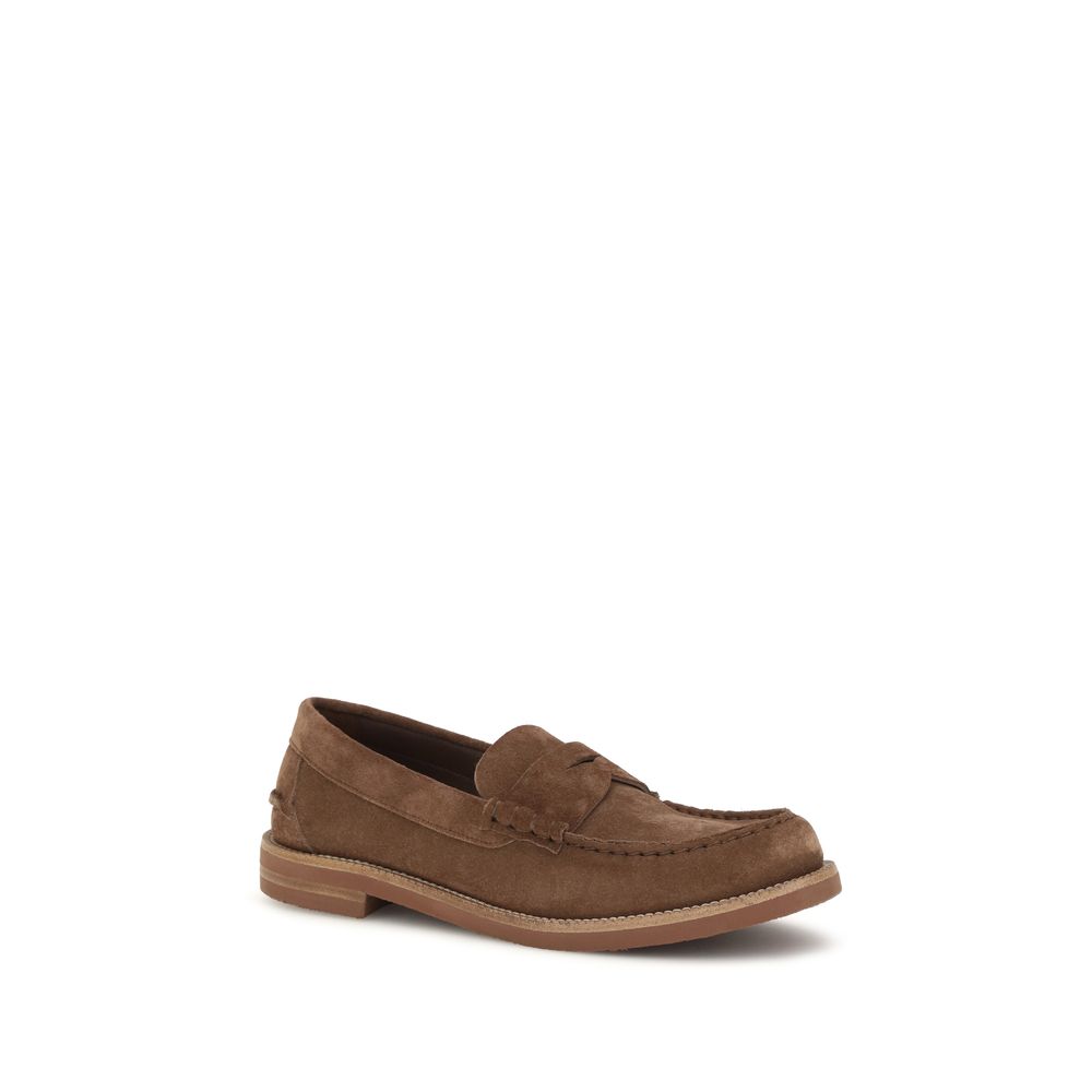 Pedro García Brown Suede Leather Slip-On Loafers braun