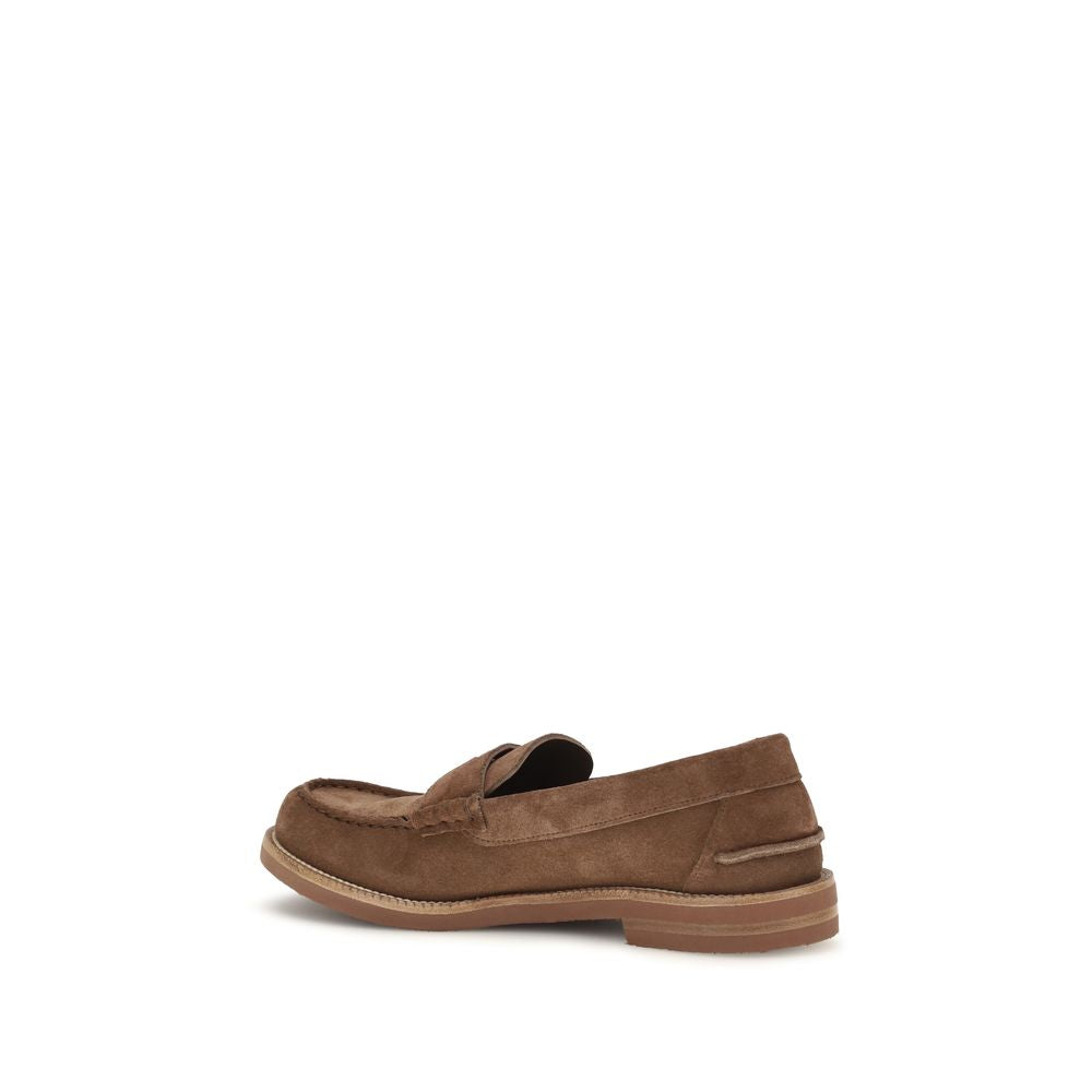 Pedro García Brown Suede Leather Slip-On Loafers braun