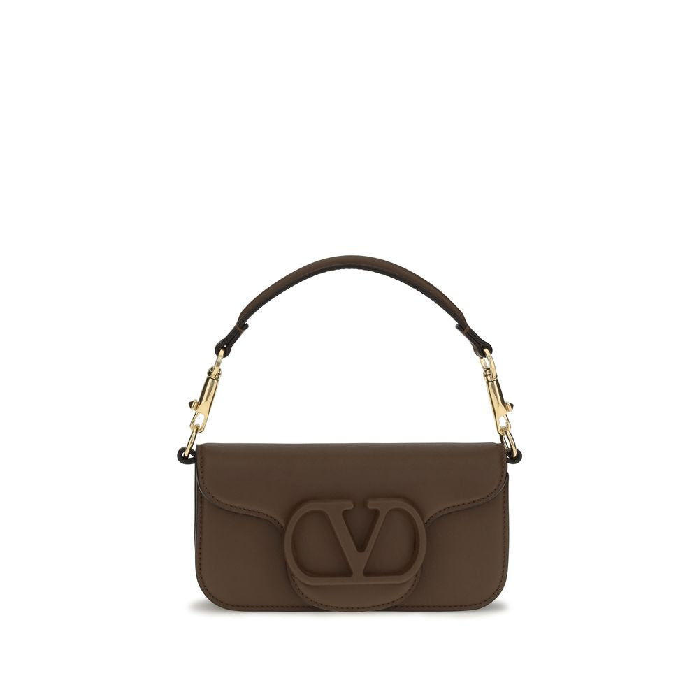 Valentino Garavani Brown Mini Locò Shoulder Bag In Calfskin braun