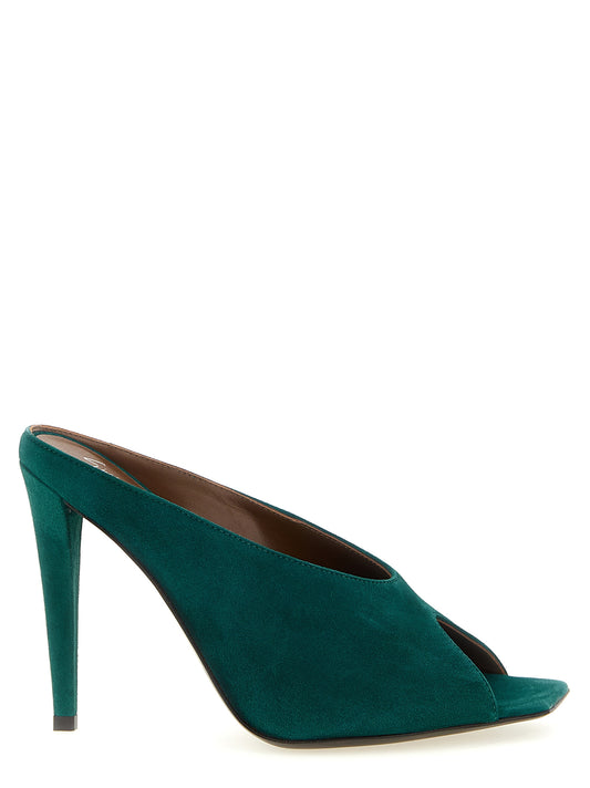 Giuseppe Zanotti Bicolor Suede Leather Stiletto Heel Sandals multicolor