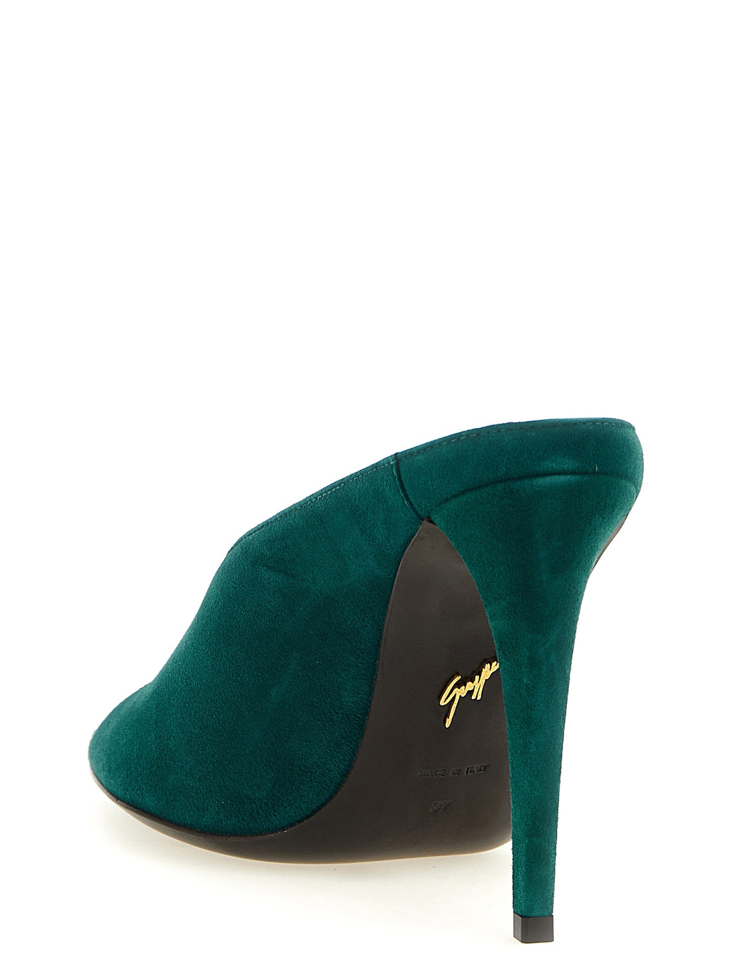 Giuseppe Zanotti Bicolor Suede Leather Stiletto Heel Sandals multicolor