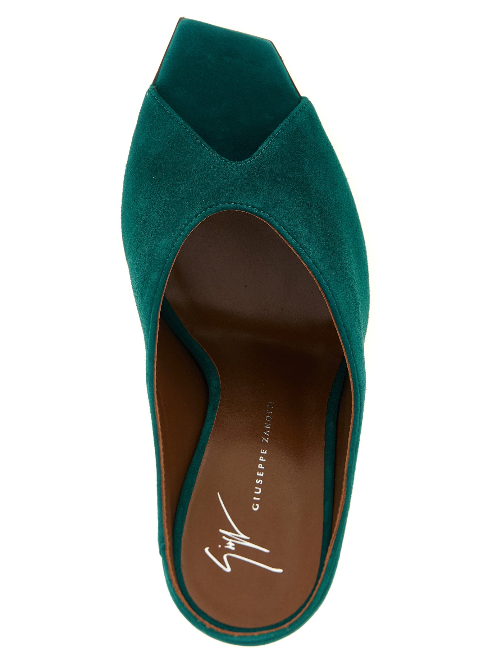 Giuseppe Zanotti Bicolor Suede Leather Stiletto Heel Sandals multicolor