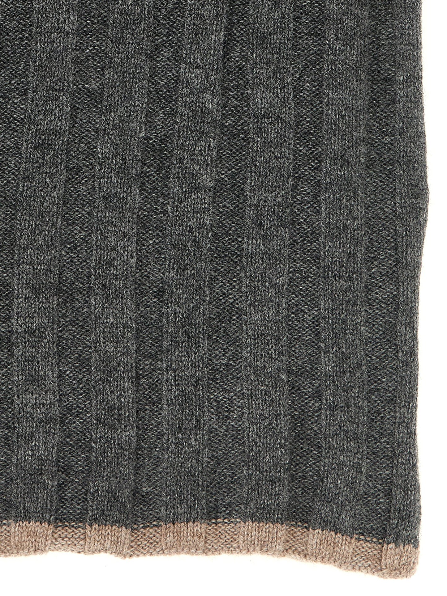 Brunello Cucinelli Gray Cashmere Scarf grau
