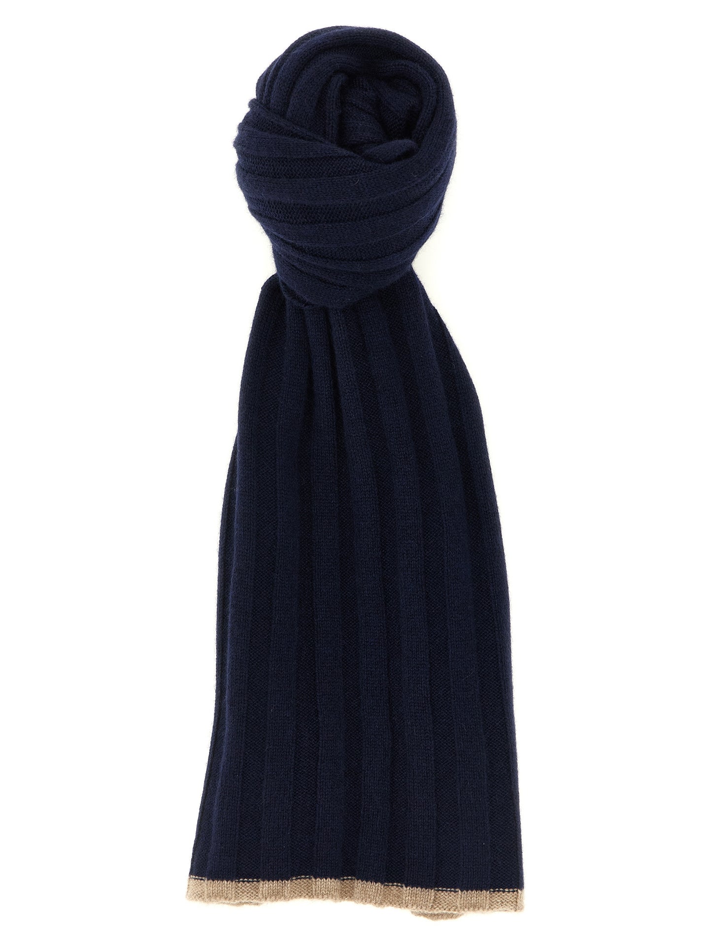 Brunello Cucinelli Blue Cashmere Scarf blau